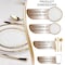 Smarty Had A Party White with Burgundy and Gold Harmony Rim Plastic Wedding Value Set, 720PK 640BGVS120 - alternate 2